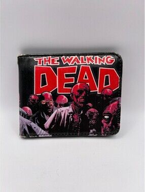 Rock Rebel The Walking Dead Comic Zombie Bifold Wallet Black Mens Credit Card